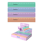 ЛИНЕЙКА 15 СМ, ERICHKRAUSE PASTEL BLOOM, ПЛАСТ. АССОРТИ, ДИСПЛЕЙ /44/1056/ РФ