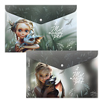 КОНВЕРТ ПЛАСТ. НА КНОПКЕ, A4, ERICHKRAUSE MAGIC PET, 0.16 ММ, АССОРТИ /12/240/ РФ