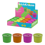 ТОЧИЛКА ПЛАСТ. ERICHKRAUSE CYLINDER DUO, NEON, С КОНТЕЙНЕРОМ, АССОРТИ, ДИСПЛЕЙ /12/120/