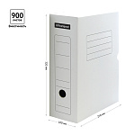 КОРОБ АРХИВНЫЙ OFFICE SPACE, 100 ММ, МИКРОГОФРОКАРТОН, ДО 900 Л, БЕЛЫЙ /20/