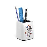 Набор настольный пластиковый ErichKrause® Forte, Cosmonaut, белый с черной вставкой