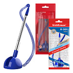 РУЧКА ШАР. ERICHKRAUSE R-301 DESK PEN, НА ПОДСТАВКЕ, СИНИЙ /12/288/