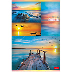 ТЕТРАДЬ 96 Л, А4, КЛ. ХАТБЕР. ГАСНЕТ ДЕНЬ В БЕЗБРЕЖНЫХ НЕБЕСАХ, НА СКОБЕ /3/24/ РФ