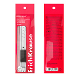 НОЖ КАНЦЕЛЯРСКИЙ 18.0 ММ. ERICHKRAUSE ЛЁГКАЯ СТАЛЬ, АВТОФИКСАТОР, МЕТАЛЛИК, ПАКЕТ /24/360/