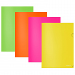 УГОЛОК А4. ПЛАСТ. ERICHKRAUSE GLOSSY NEON, 0,18 ММ, ПОЛУПРОЗР. АССОРТИ /12/300/