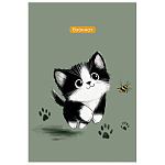 БЛОКНОТ 40 Л, А6, КОТИК. ЛАПКИ, НА ГРЕБНЕ /160/