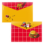 КОНВЕРТ ПЛАСТ. НА КНОПКЕ, A4, ERICHKRAUSE CHEAT MEAL, 0,16 ММ, АССОРТИ /12/240/