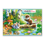 АЛЬБОМ Д/РИС. 32 Л, А4, СВЕТОЧ. ЛЕСНЫЕ ИСТОРИИ, НА СКОБЕ /5/35/