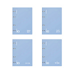 ТЕТРАДЬ 100 Л, А5, КЛ. ERICHKRAUSE IQ FINE LINE, SYMBOL. ГОЛУБОЙ, ПЛАСТ. ОБЛ. НА КОЛЬЦАХ /24/ РФ