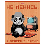 ТЕТРАДЬ 48 Л, А5, КЛ, ХАТБЕР. МУДРАЯ ПАНДА, НА СКОБЕ /5/100/