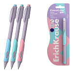 Ручка шариковая ErichKrause ErgoLine® Kids Stick&Grip Pastel 0.5, Super Glide Technology, цвет чернил синий (в блистере по 1 шт.)
