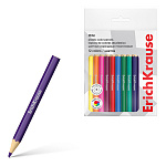 КАРАНДАШИ ЦВ. 12 ШТ, ERICHKRAUSE МИНИ, ПЛАСТ. ШЕСТИГРАН. АССОРТИ, ФЛОУПАК, Е/П /24/480/