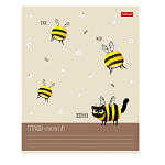 ТЕТРАДЬ 48 Л, А5, КЛ, ХАТБЕР. ЖЖ-МЯУ, ТИСНЕНИЕ, НА СКОБЕ /5/60/