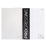 ТЕТРАДЬ 96 Л, А4, КЛ. ХАТБЕР. PROGRESSIVE. СЕРАЯ, ПЛАСТ. ОБЛ. НА СКОБЕ /3/24/