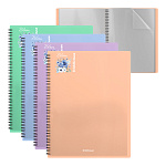 ПАПКА С ФАЙЛАМИ НА 20 КАРМАНОВ. ERICHKRAUSE MATT PASTEL BLOOM, 0,6 ММ, АССОРТИ, НА СПИРАЛИ /4/84/ РФ