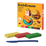 ПЛАСТИЛИН 12 ЦВ, 216 ГР. ERICHKRAUSE КУЛЬТ ЕДЫ, СО СТЕКОМ, К/К /24/ 
