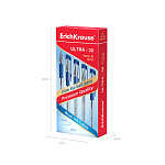 РУЧКА ШАР. ERICHKRAUSE ULTRA-30 STICK&GRIP CLASSIC 0.7, SUPER GT, МЕТАЛ. НАКОН, СИНИЙ /12/144/1728/