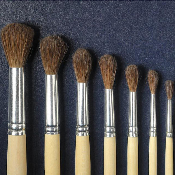 КИСТЬ ИЗ ВОЛОСА ПОНИ №09, КРУГЛАЯ /