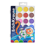 КРАСКИ АКВ. 24 ЦВ. ERICHKRAUSE KIDS SPACE ANIMALS, МЕДОВЫЕ, УФ, АССОРТИ, П/К, Е/П /7/28/