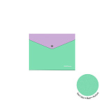 КОНВЕРТ ПЛАСТ. НА КНОПКЕ, A5+, ERICHKRAUSE MATT PASTEL, 0,18 ММ, КАРМАН, НЕПРОЗР. АССОРТИ /12/504/ Р