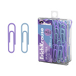 скрепки 28 мм/100 шт. erichkrause manga, винил. покрытие, ассорти, п/у /24/144/