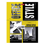 БЛОКНОТ-БИЗНЕС 80 Л, А5, КЛ, ХАТБЕР. OFFICE STYLE, ТВ. ПЕРЕПЛЕТ, 5 ЦВ. БЛОК /20/