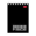 БЛОКНОТ 40 Л, А7, КЛ, ХАТБЕР. INSIDE, МЕЛ. ОБЛ. НА ГРЕБНЕ /120/