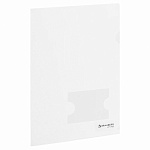 ПАПКА-УГОЛОК, А4, BRAUBERG EXTRA, 0,18 ММ, КАРМАН ДЛЯ ВИЗИТКИ, ПРОЗРАЧНЫЙ /50/