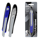 НОЖ КАНЦЕЛЯРСКИЙ 0.9 СМ. ERICHKRAUSE MEGAPOLIS®, АВТ. ФИКСАЦИЯ, АССОРТИ, БЛИСТЕР /12/144/