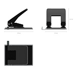 ДЫРОКОЛ ДО 40 Л. ERICHKRAUSE QUADRO, ЧЕРНЫЙ /1/24/