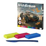 ПЛАСТИЛИН 12 ЦВ. ERICHKRAUSE ROAD BEAST, 180 Г, СО СТЕКОМ, АССОРТИ, К/К /24/ РФ