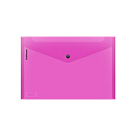 Папка-конверт на кнопке пластиковая ErichKrause Glossy Neon, A4, полупрозрачный, ассорти (в пакете по 24 шт.)