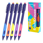 РУЧКА ШАР. ERICHKRAUSE ERGOLINE® KIDS, ДЛЯ ЛЕВШЕЙ STICK&GRIP NEON 0.5, SUPER GT, СИНИЙ /10/120/1440/