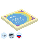 БЛОК Д/ЗАПИСИ 76*76 ММ, 100Л, ATTACHE ЯРКИЕ ЦВЕТА, ЖЕЛТЫЙ /