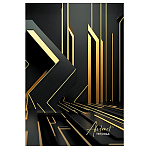 ТЕТРАДЬ 96 Л, А4, КЛ, АППЛИКА. ЗОЛОТАЯ АБСТРАКЦИЯ, ОБЛ. МЕЛ. КАРТОН, НА ГРЕБНЕ /20/