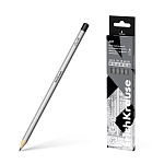 КАРАНДАШ Ч/Г ERICHKRAUSE ART. HB,B,2B,4B,6B, НАБОР 06ШТ, ШЕСТИГРАН. ЗАТОЧЕН. СЕРЕБ. К/К /24/480/