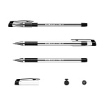 РУЧКА ШАР. ERICHKRAUSE ULTRA L-30, МЕТАЛ. НАКОН, РЕЗ. ЧЕРНЫЙ /12/144/