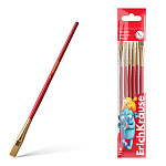 КИСТИ НАБОР ИЗ 06 ШТ. ERICHKRAUSE JOLLY FRIENDS, Д/АКВАРЕЛИ И ГУАШИ, СИТЕТИКА, ПОЛИБЕГ /10/480/