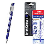 Ручка шариковая ErichKrause MaxGlider® Stick&Grip 0.7, Ultra Glide Technology, цвет чернил синий (в блистере по 1 шт.)