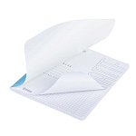 ТЕТРАДЬ 96 Л, А5, КЛ, ХАТБЕР. ОДНОТОННЫЙ. НЕБЕСНАЯ ЛАЗУРЬ, ЛАМ. МЯГКОЕ КАСАНИЕ, НА СКОБЕ /5/30/