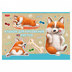 АЛЬБОМ Д/РИС. 40 Л. А4, ХАТБЕР. РЫЖИЙ КОРЖИК, МАТ. ЛАМ. НА СКОБЕ /7/35/