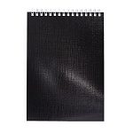 БЛОКНОТ 80 Л, А5, КЛ, ХАТБЕР. METALLIC, БУМВИНИЛ, ЧЕРНЫЙ, НА ГРЕБНЕ /4/56/
