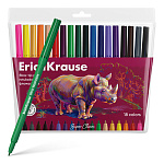 ФЛОМАСТЕРЫ НАБ. 18 ЦВ. ERICHKRAUSE SAFARI ULTRA WASHABLE, ФУТЛЯР, Е/П /12/144/