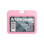 Бейдж горизонтальный в комплекте с силиконовой лентой ErichKrause силиконовый, размер вставки 85х54 мм, ассорти, в пакете
