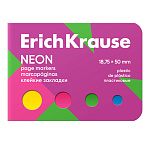 ЗАКЛАДКИ 18,75*50 ММ ERICHKRAUSE NEON, 04ЦВ/25Л, ПЛАСТ. АССОРТИ, КАРТОН. КНИЖКА /24/288/