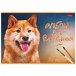 АЛЬБОМ Д/РИС. 20 Л. А4, ХАТБЕР. НАШИ ВЕРНЫЕ ДРУЗЬЯ, ТИСН. НА СКОБЕ /12/60/