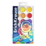 КРАСКИ АКВ. 18 ЦВ. ERICHKRAUSE KIDS SPACE ANIMALS, МЕДОВЫЕ, УФ ЗАЩИТА, АССОРТИ, П/К, Е/П /7/21/