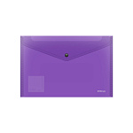 КОНВЕРТ ПЛАСТ. НА КНОПКЕ, A4, ERICHKRAUSE FIZZY VIVID, 0,14 ММ, ПОЛУПРОЗР. АССОРТИ /12/240/ РФ