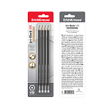 КАРАНДАШ Ч/Г ERICHKRAUSE СМОЛЯНОЙ ЧЕРНЫЙ 101, HB, ШЕСТИГР. С ЛАСТИКОМ, ЗАТОЧЕН. НАБОР 04 ШТ /24/144/