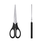 НОЖНИЦЫ 17 СМ. ERICHKRAUSE STANDARD, ДЛЯ ЛЕВШЕЙ, ЧЕРНЫЙ, БЛИСТЕР /12/240/